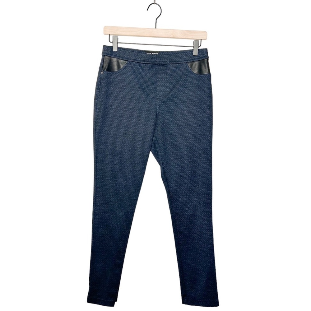DKNY‎ Jeans Blue Print Contemporary Pull On Skinny Leg Jegging Pants Medium M